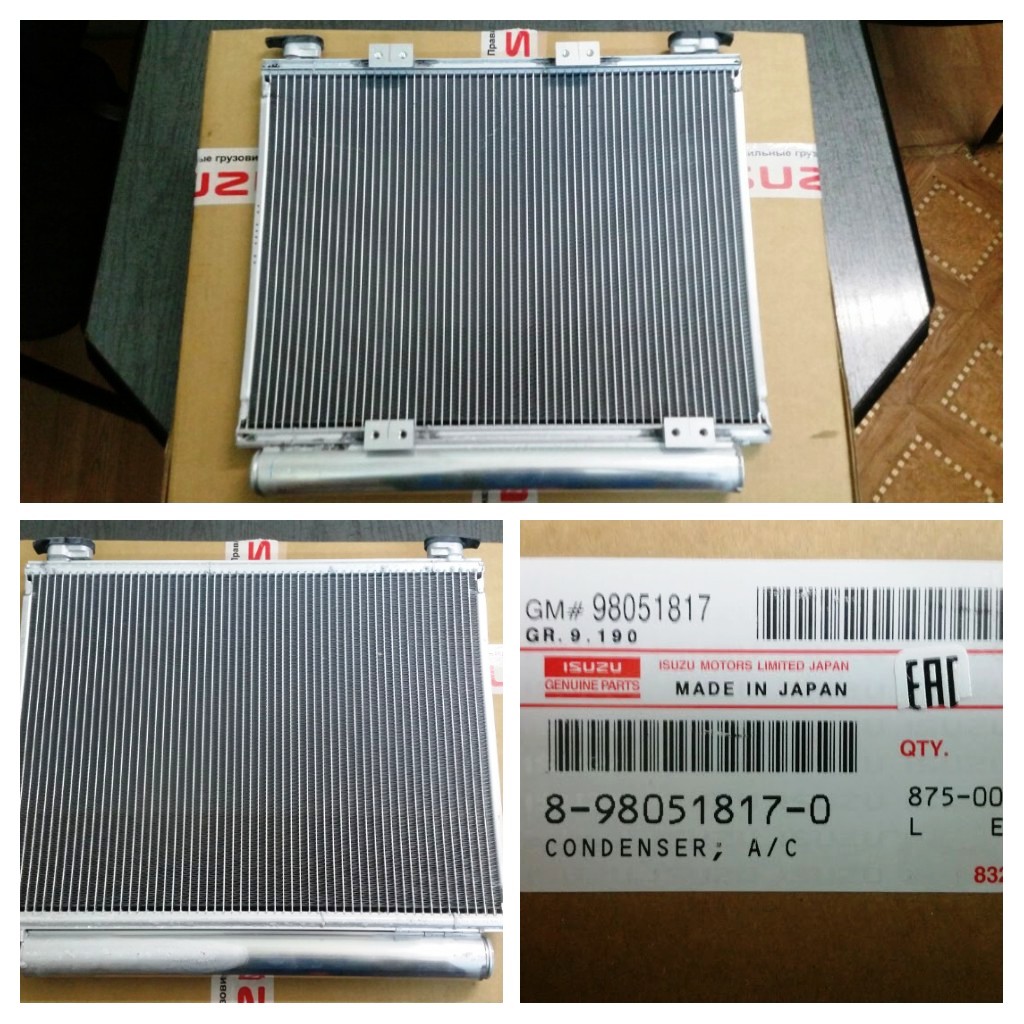 Радиатор кондиционера isuzu npr75 оригинал (8980518171) 8980518170