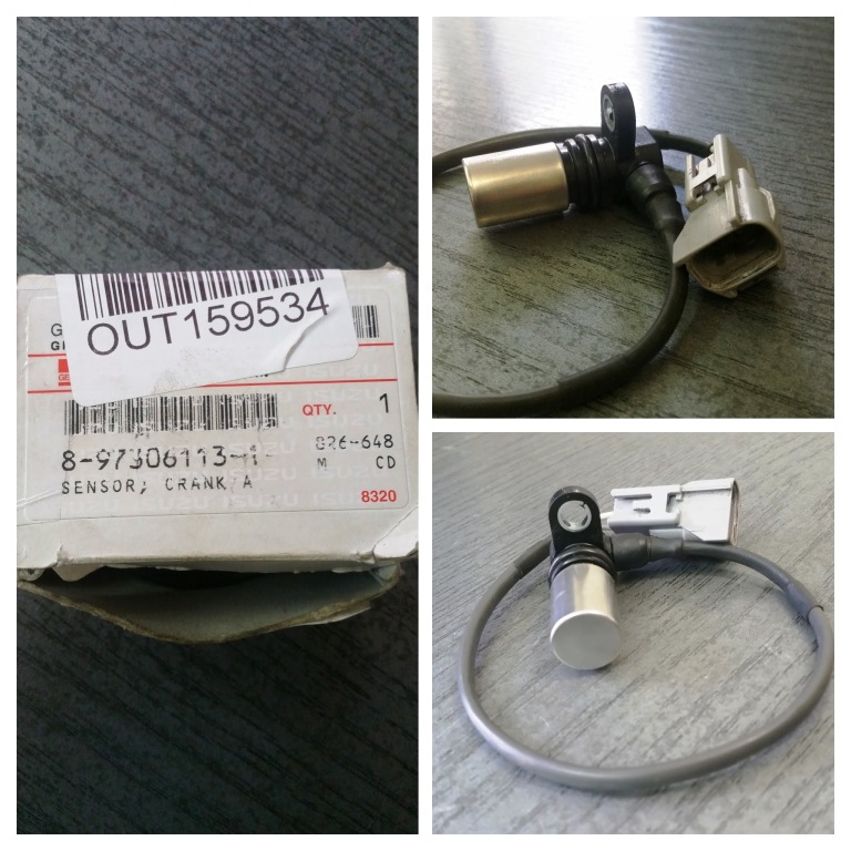Датчик положения коленвала 4hk1 nqr 75 isuzu оригинал 8973061131