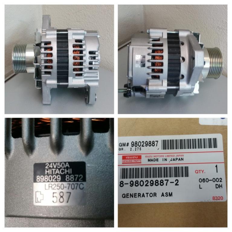 Генератор nlr85/npr75 евро-3 (24v 50a) оригинал 8980298872