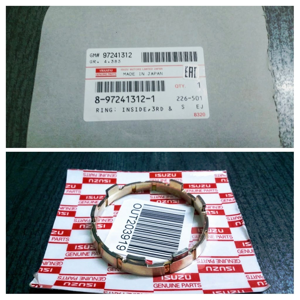 Кольцо синхронизатора 2/3 передачи наружнее (myy5t/myy6s) isuzu nqr75 оригинал 8972413121