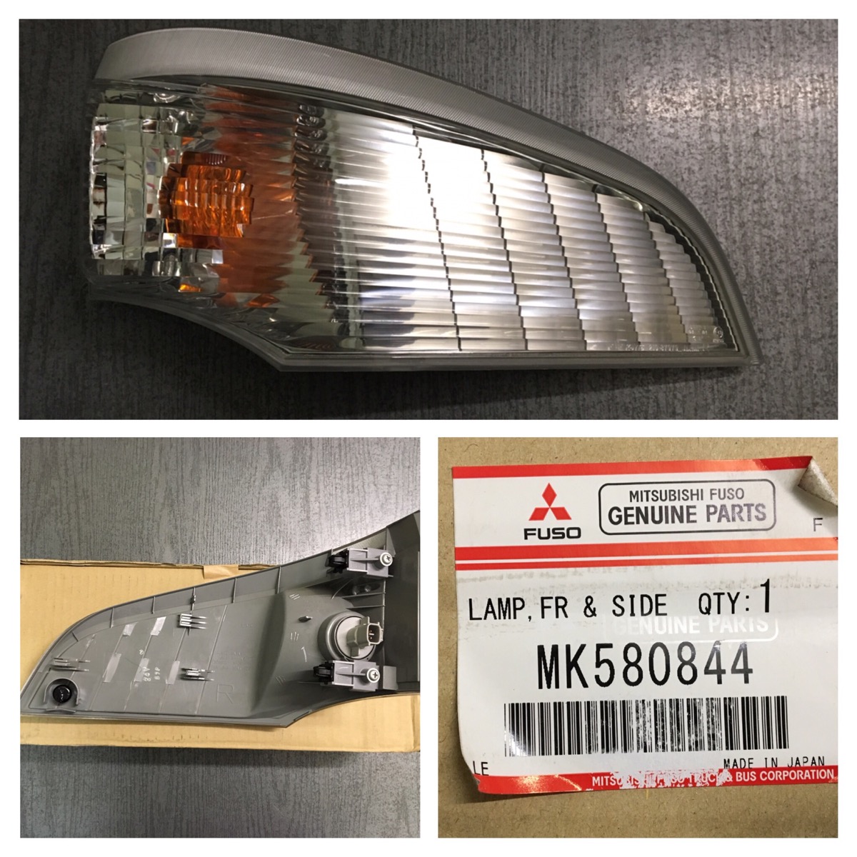 Указатель поворота передний правый (поворотник) mitsubishi fuso canter (оригинал) MK580844