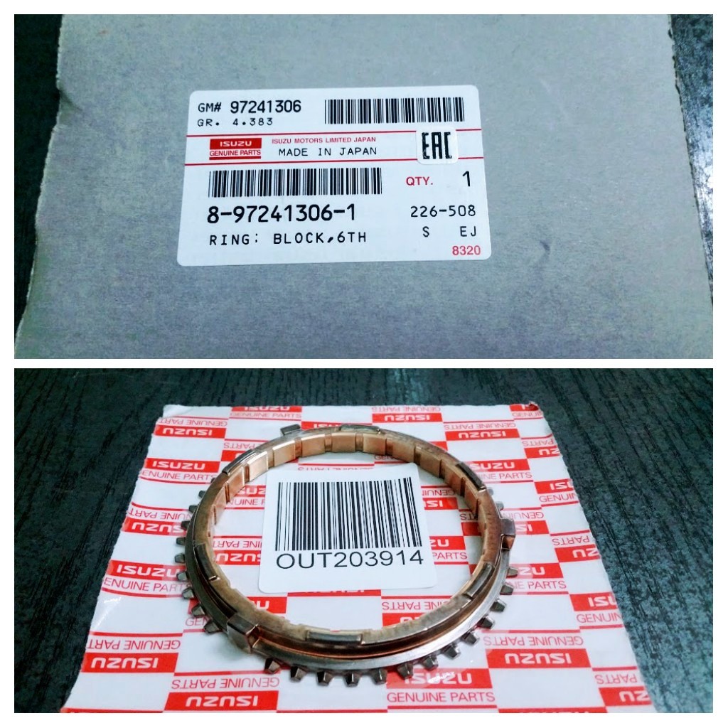 Кольцо синхронизатора 2/3 передачи z=45, (myy5t/myy6s) isuzu nqr75 оригинал 8972413061