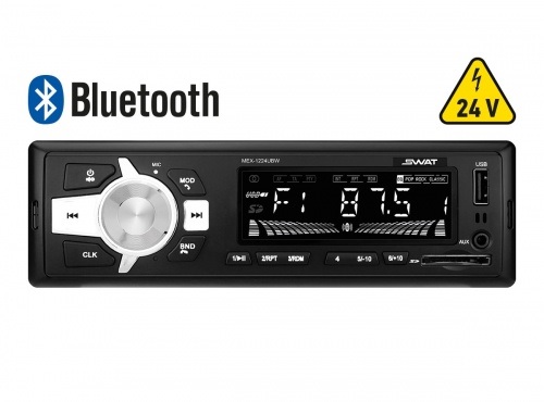 Автомагнитола 1 din sd/mmc/usb swat mex-1224ubw 24v-для ком.транспорта MEX-1224UBW